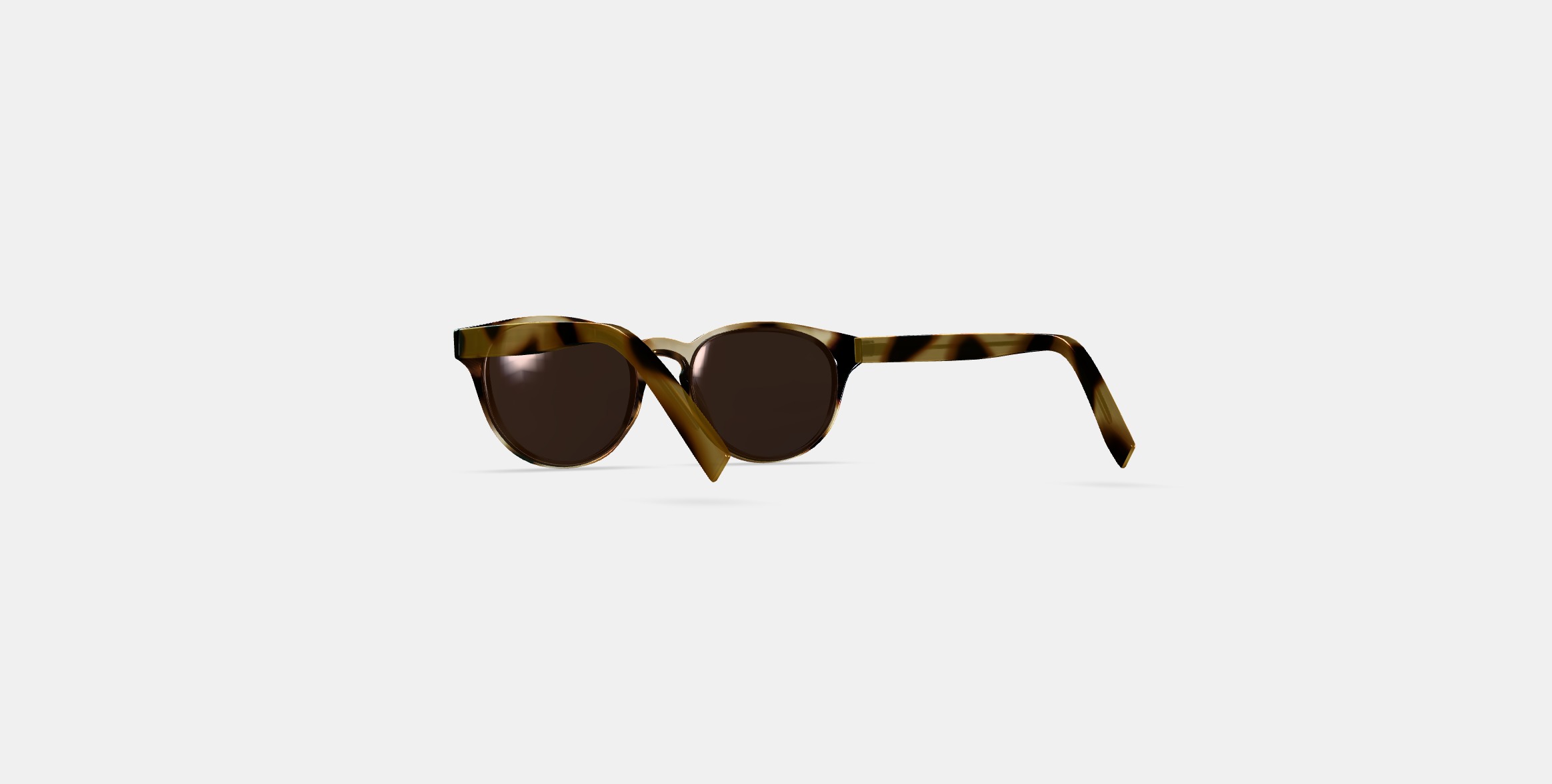 Percey Low Bridge Fit Sunglasses in Striped Sassafras 3D model_16