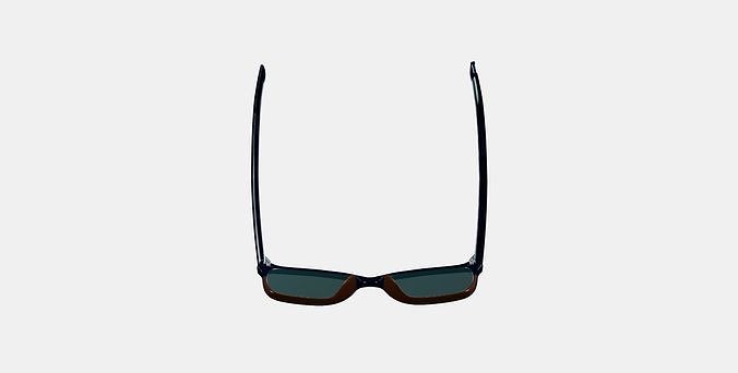 Barkley Low Bridge Fit Sunglasses in Antique Shale Fade 3D model 7