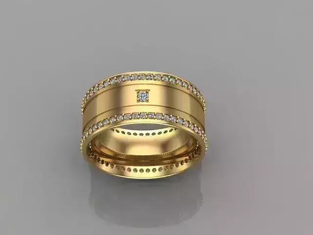  Double Row Eternity Wedding Band