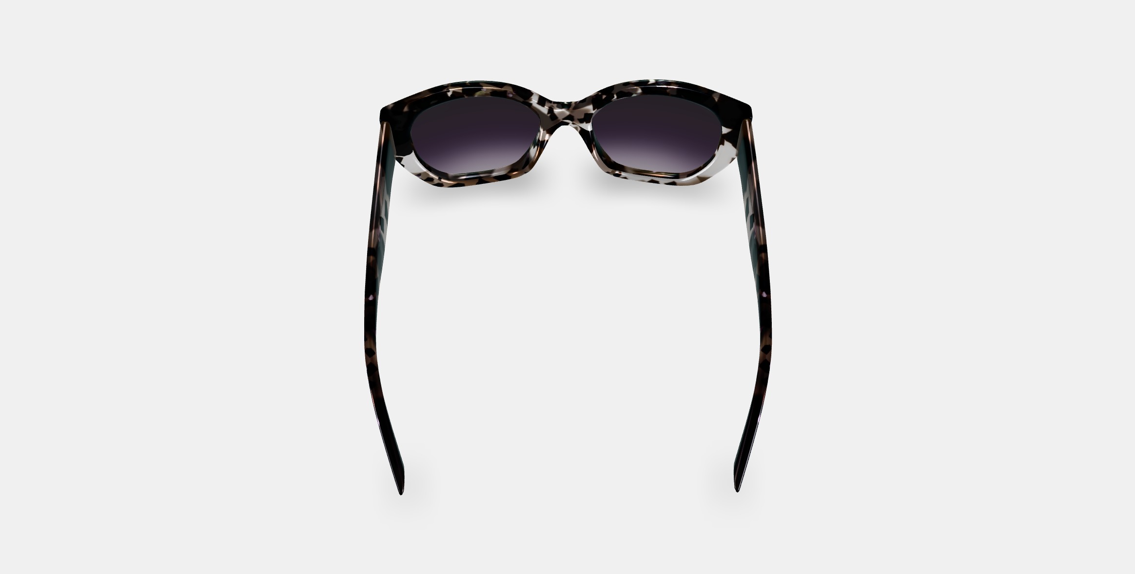Masha Sunglasses in Black Currant Tortoise 3D model_5