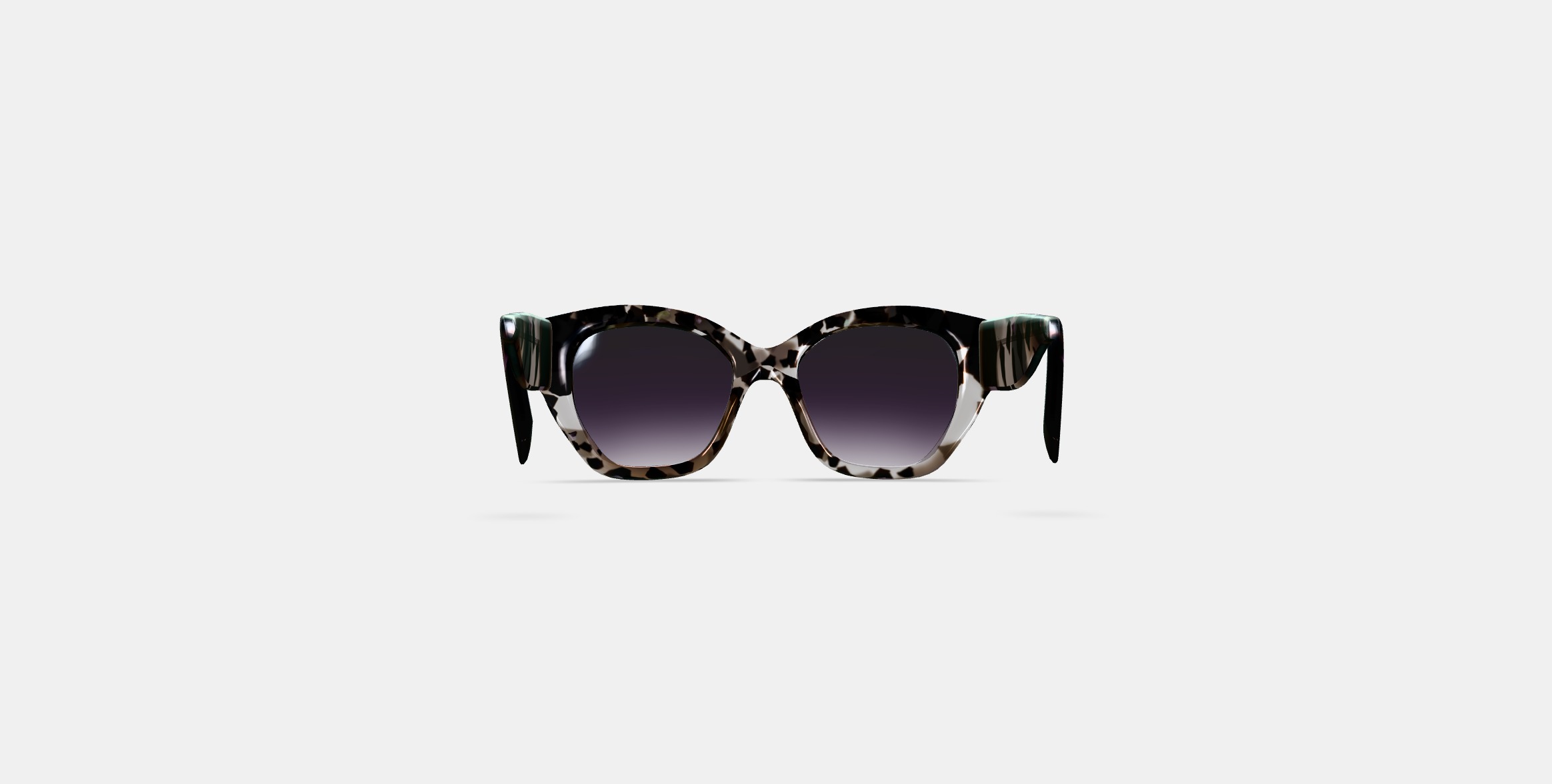 Masha Sunglasses in Black Currant Tortoise 3D model_14