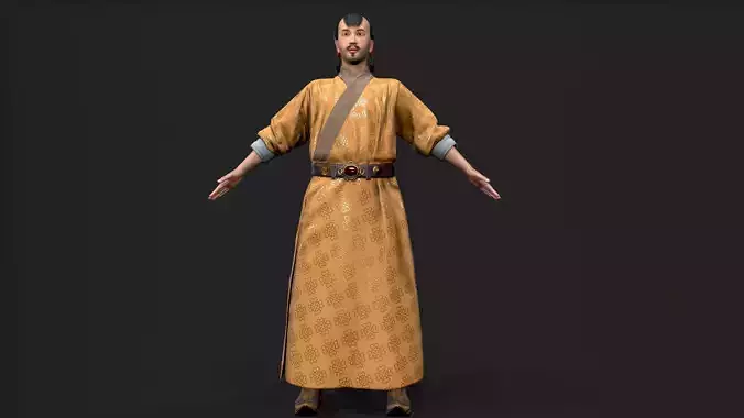 Mongol People Low-poly 3D model