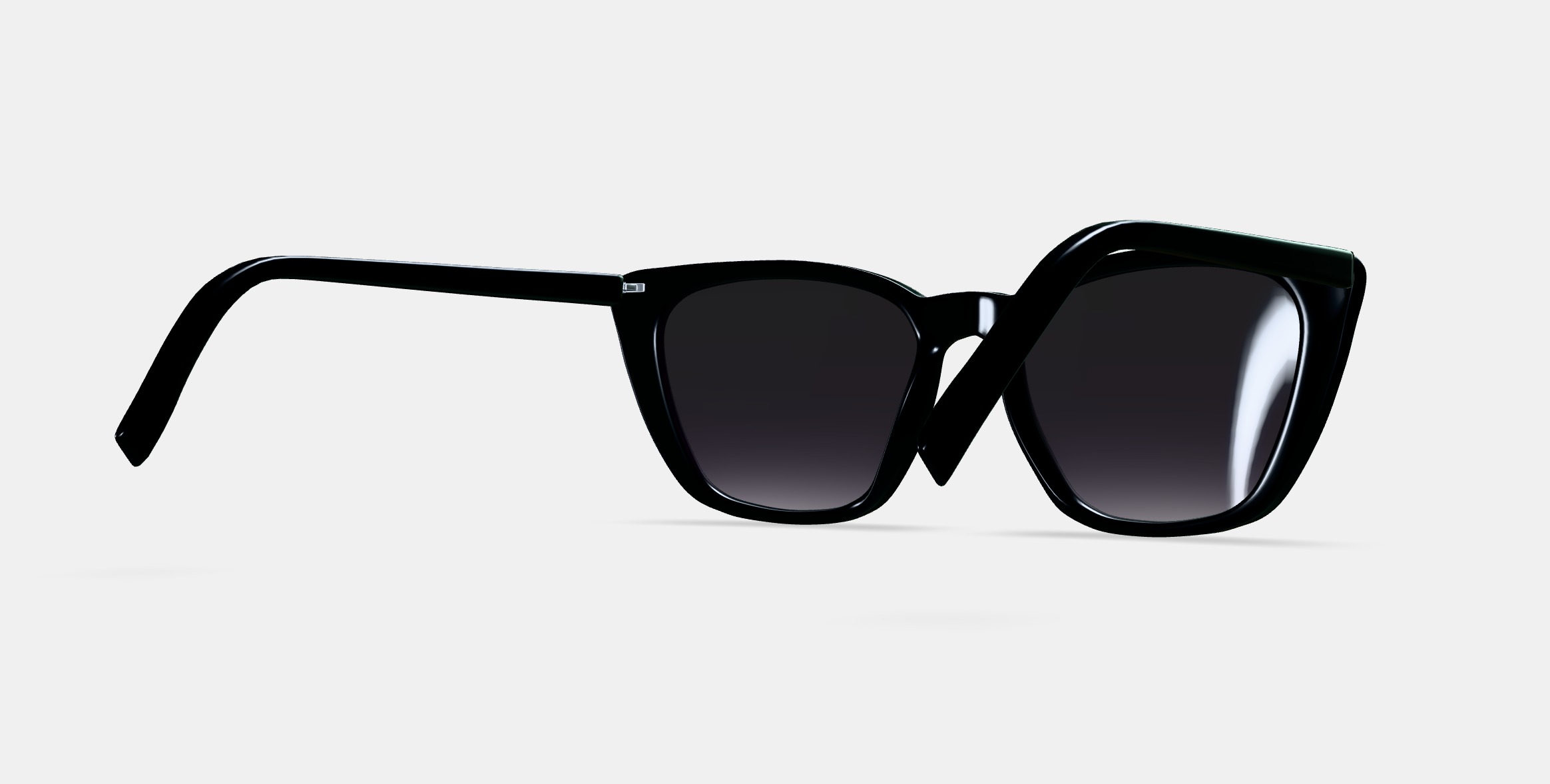 Janelle Sunglasses in Jet Black 3D model_6