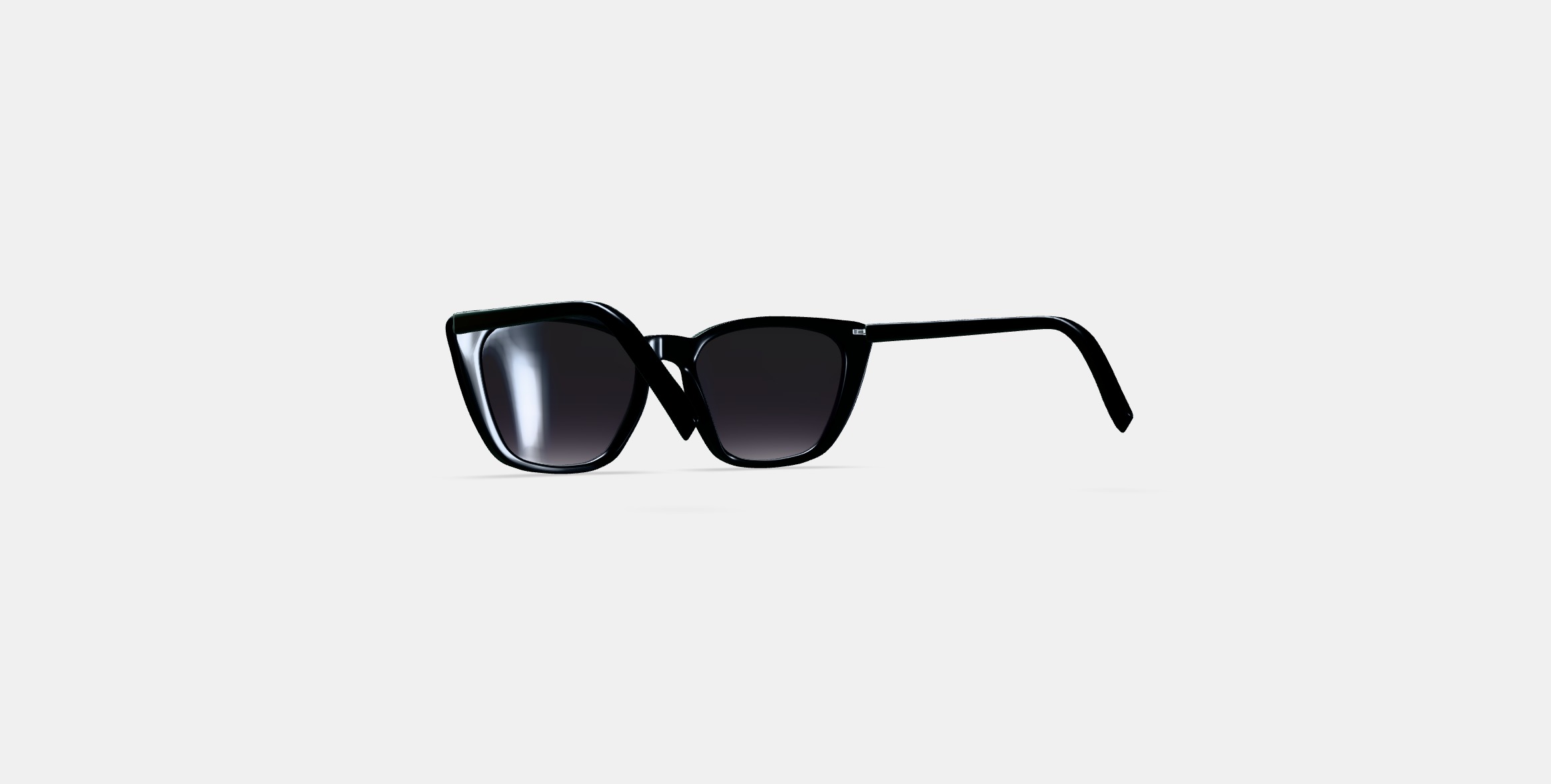 Janelle Sunglasses in Jet Black 3D model_16