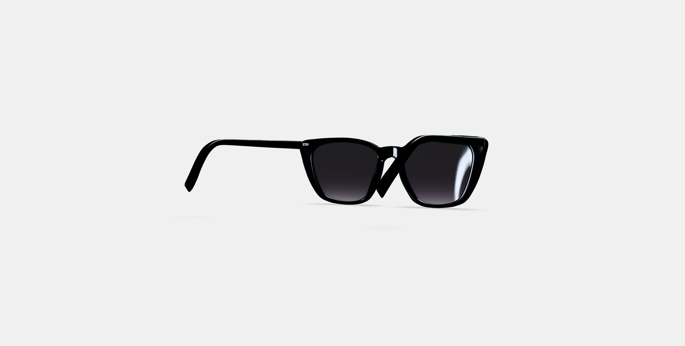 Janelle Sunglasses in Jet Black 3D model_5