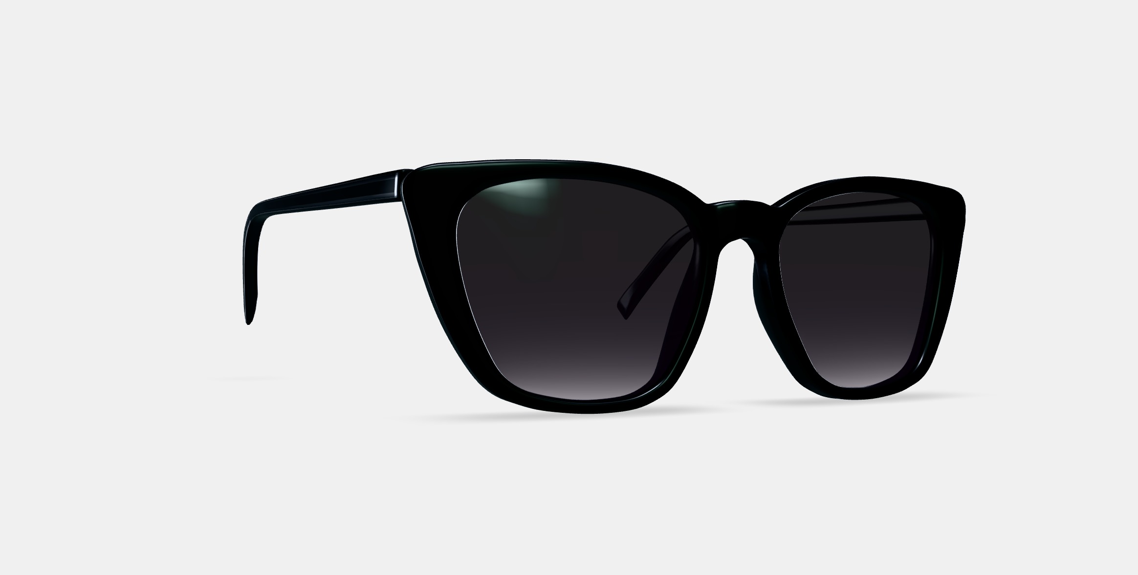 Janelle Sunglasses in Jet Black 3D model_9