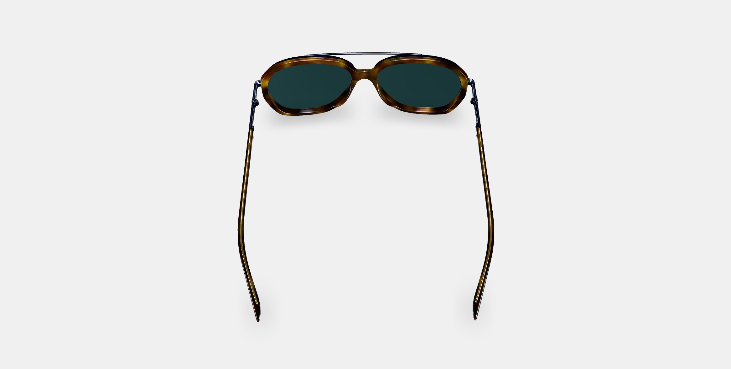 Florian Sunglasses in Cognac Tortoise with Brushed Ink 3D model_3
