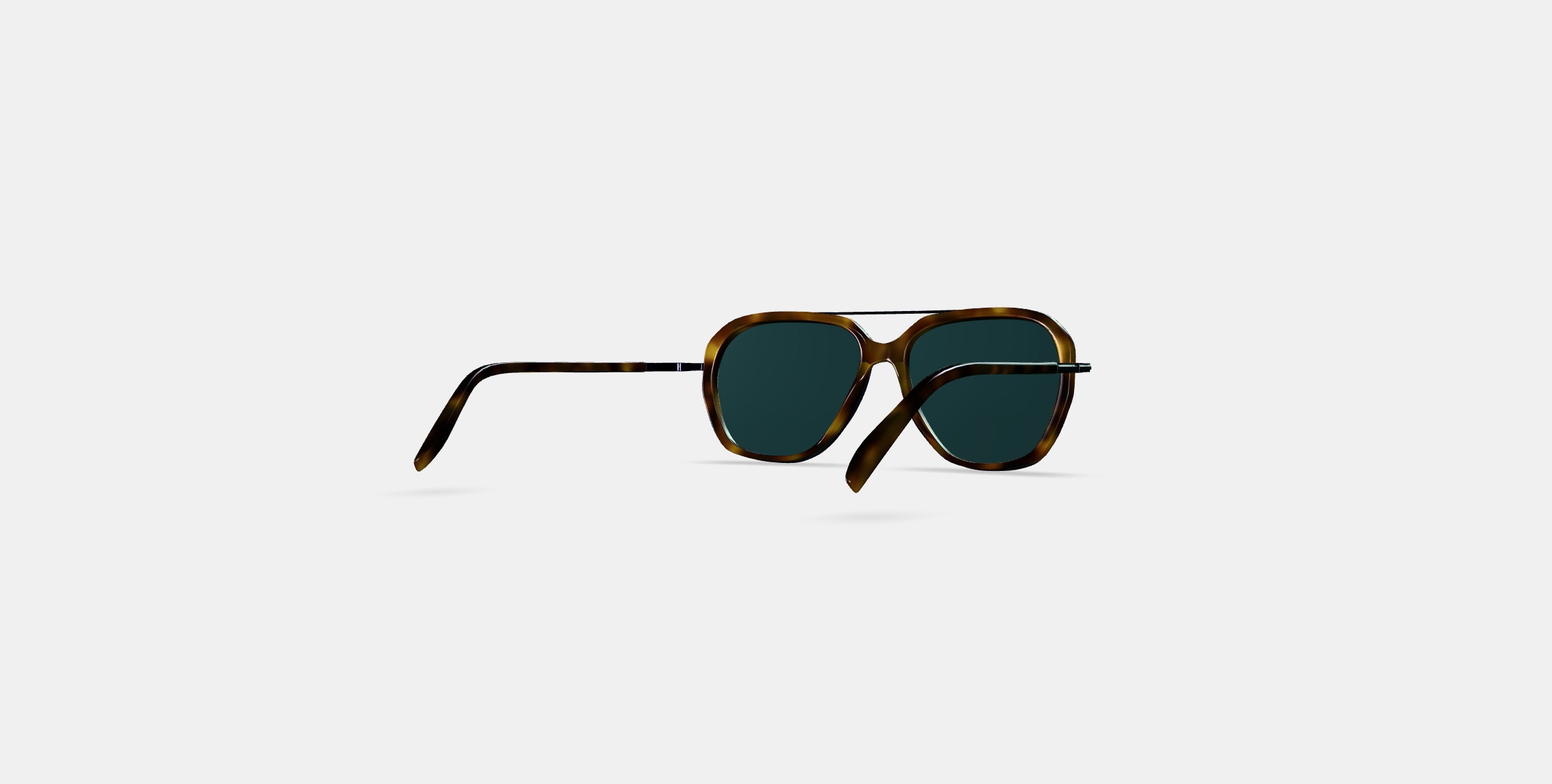 Florian Sunglasses in Cognac Tortoise with Brushed Ink 3D model_4