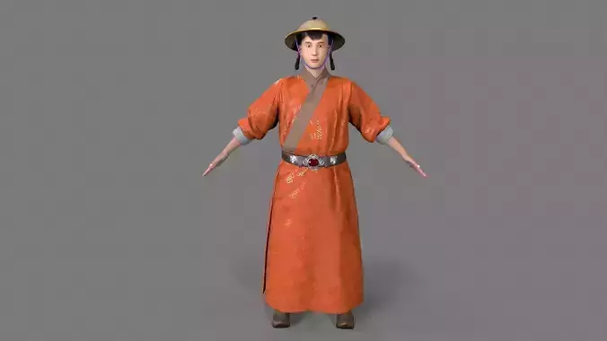Mongol People Low-poly 3D model