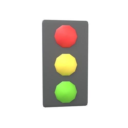 Traffic Light Icon v1 001 Low-poly 3D model