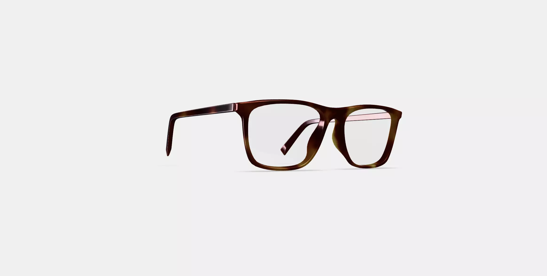 Fletcher Low Bridge Fit Eyeglasses in Rye Tortoise 3D model