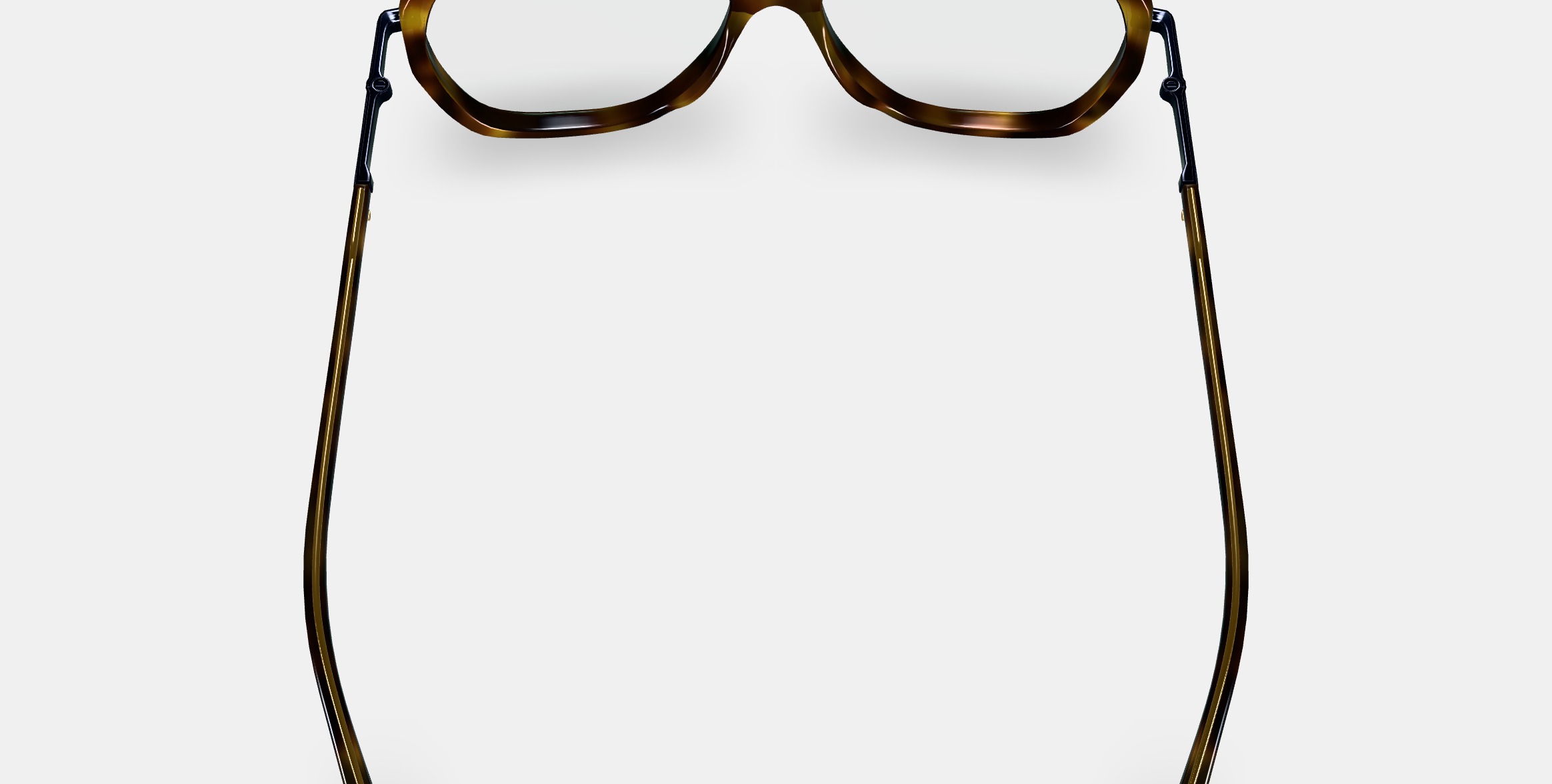 Florian Eyeglasses in Cognac Tortoise with Brushed Ink 3D model_4