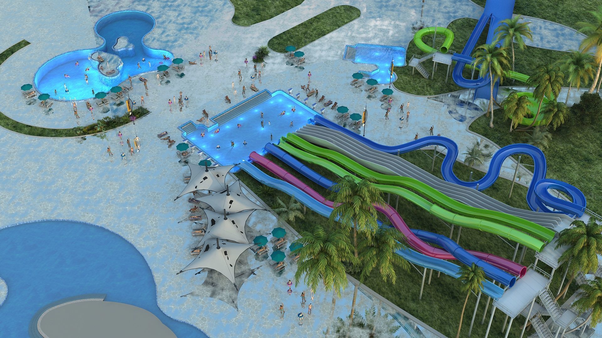 Water park 3D model_9