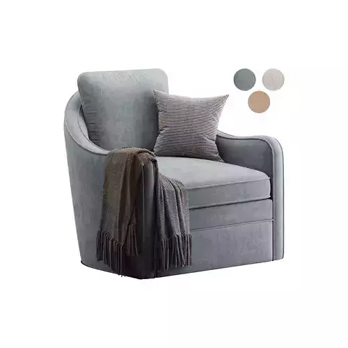 Wide Seat Lounge Swivel Arm Chair