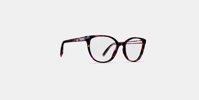 Elodie Eyeglasses in Pink Robin Tortoise 3D model