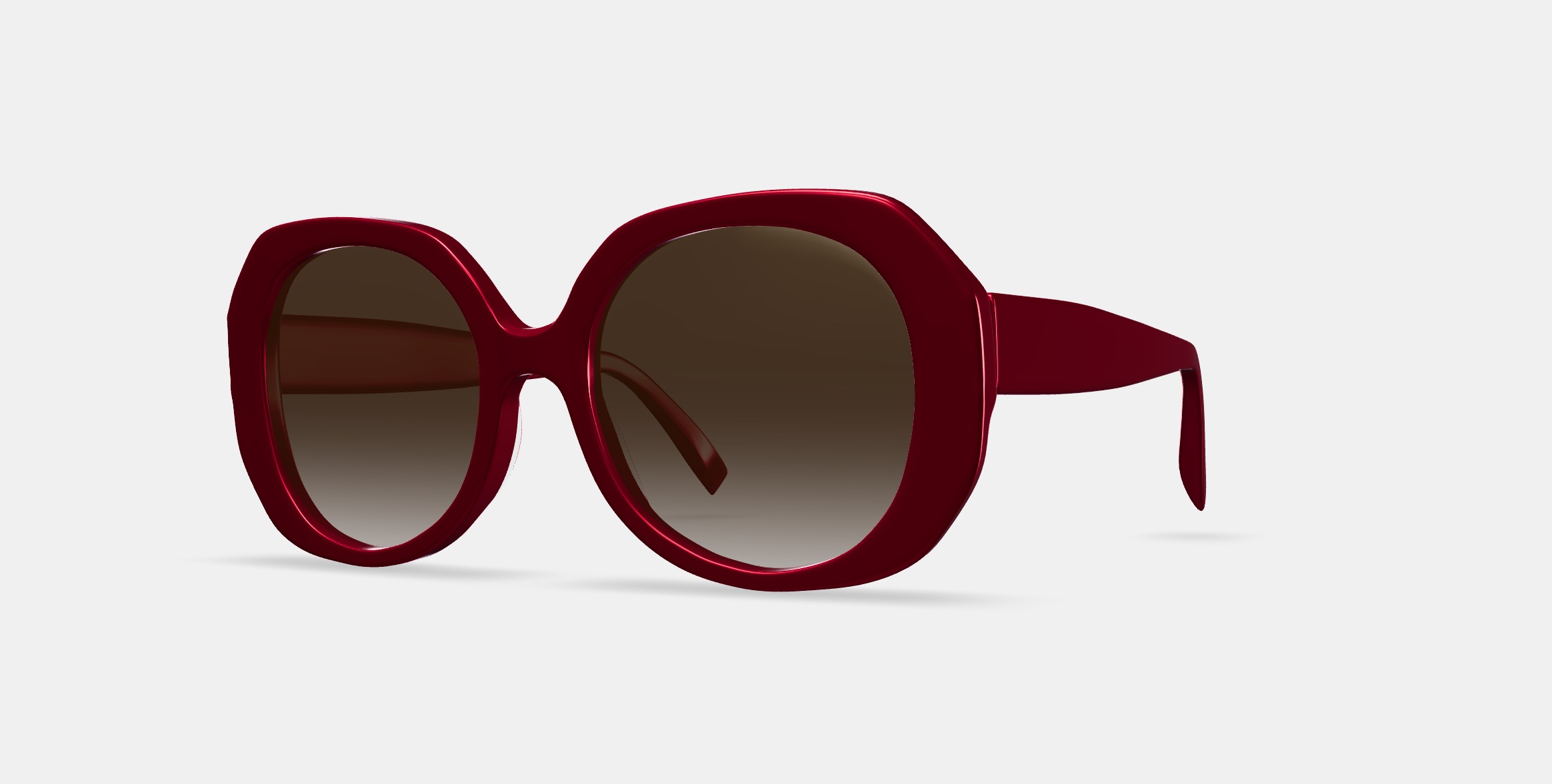 Rosetta Sunglasses in Maroon 3D model_13