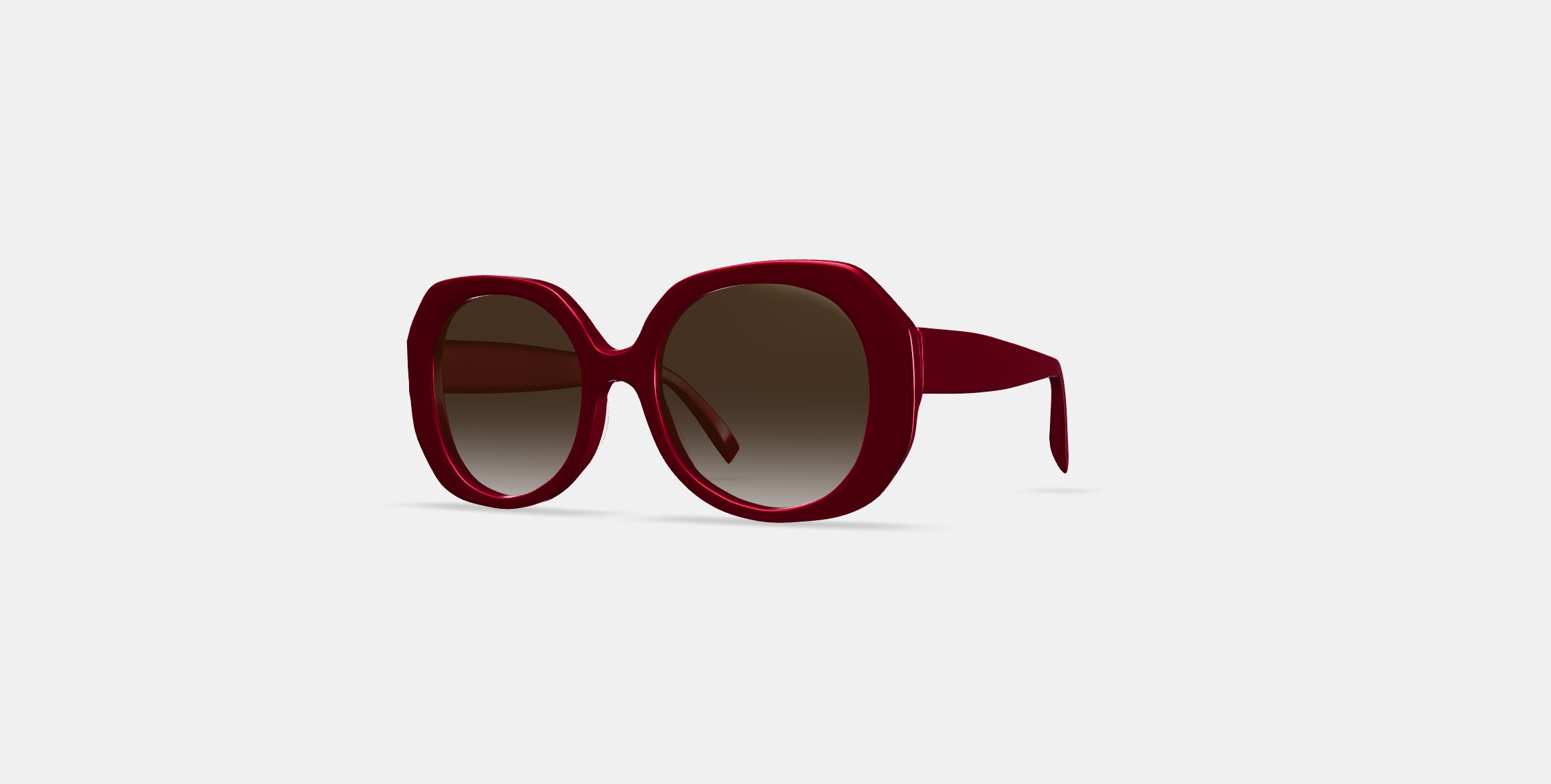 Rosetta Sunglasses in Maroon 3D model_12