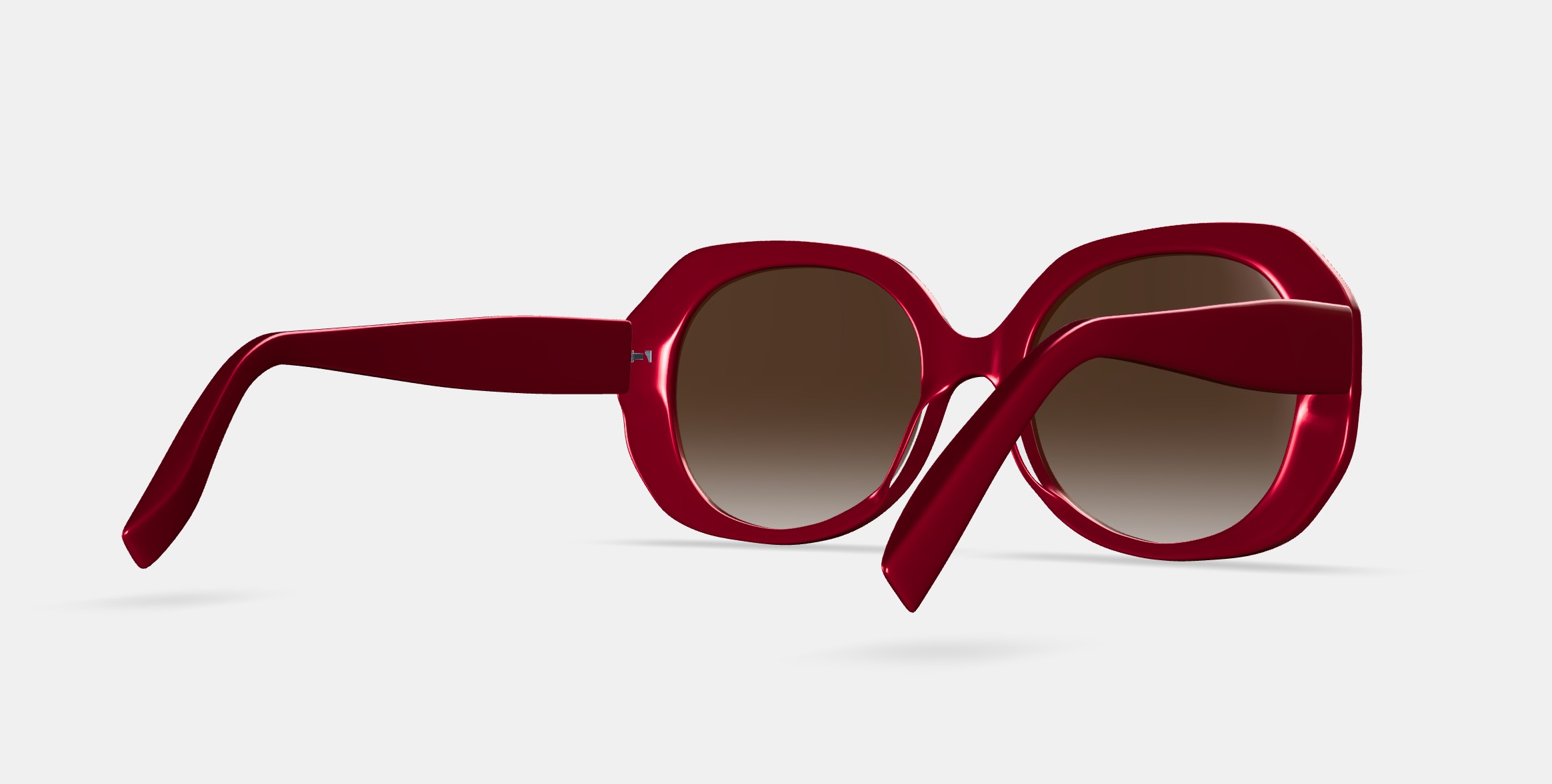 Rosetta Sunglasses in Maroon 3D model_6