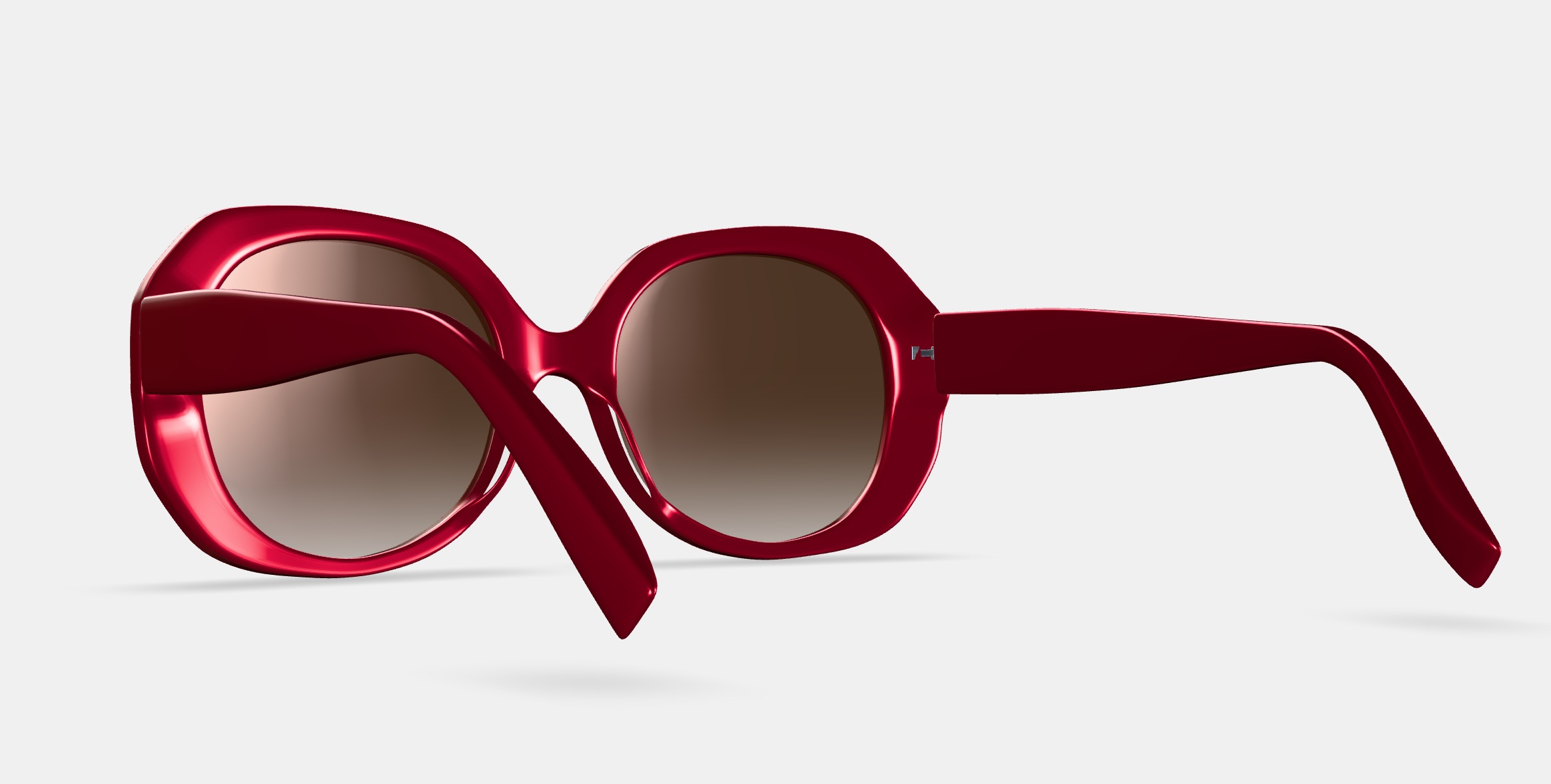 Rosetta Sunglasses in Maroon 3D model_2