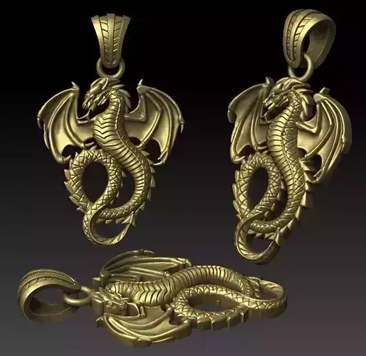 dragon pendant 3D print model