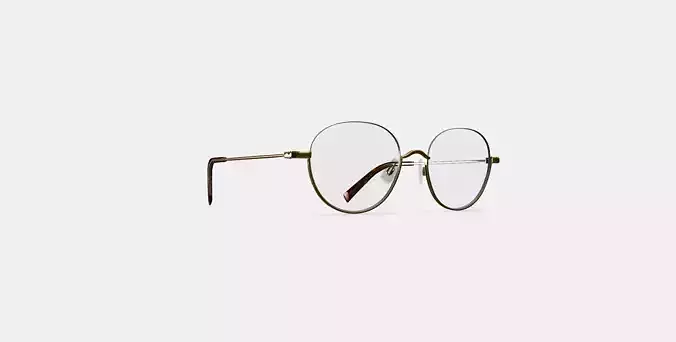 Satler Eyeglasses in Polished Gold