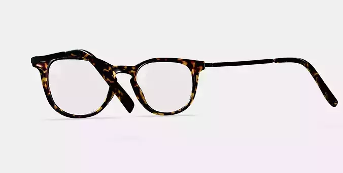 Kian Eyeglasses in Black Oak Tortoise with Brushed Ink