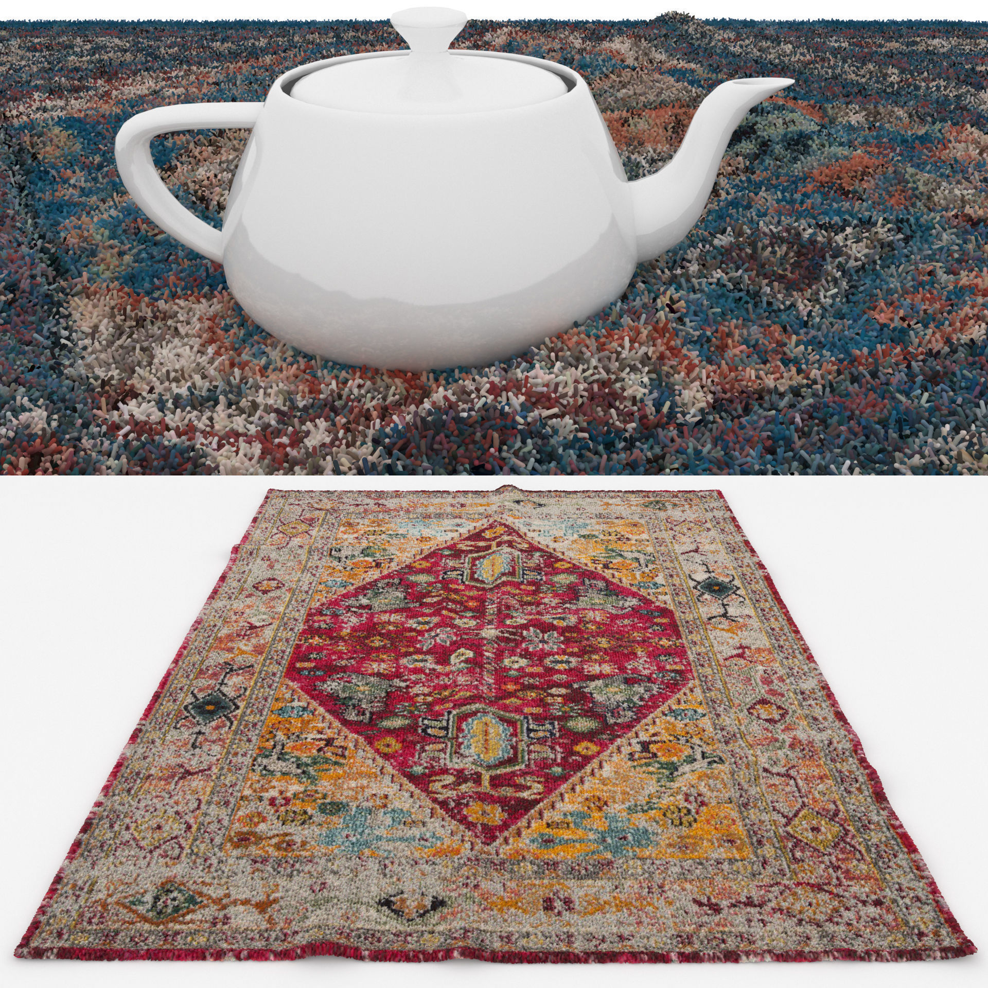 Rugs No 996 Low-poly 3D model_1