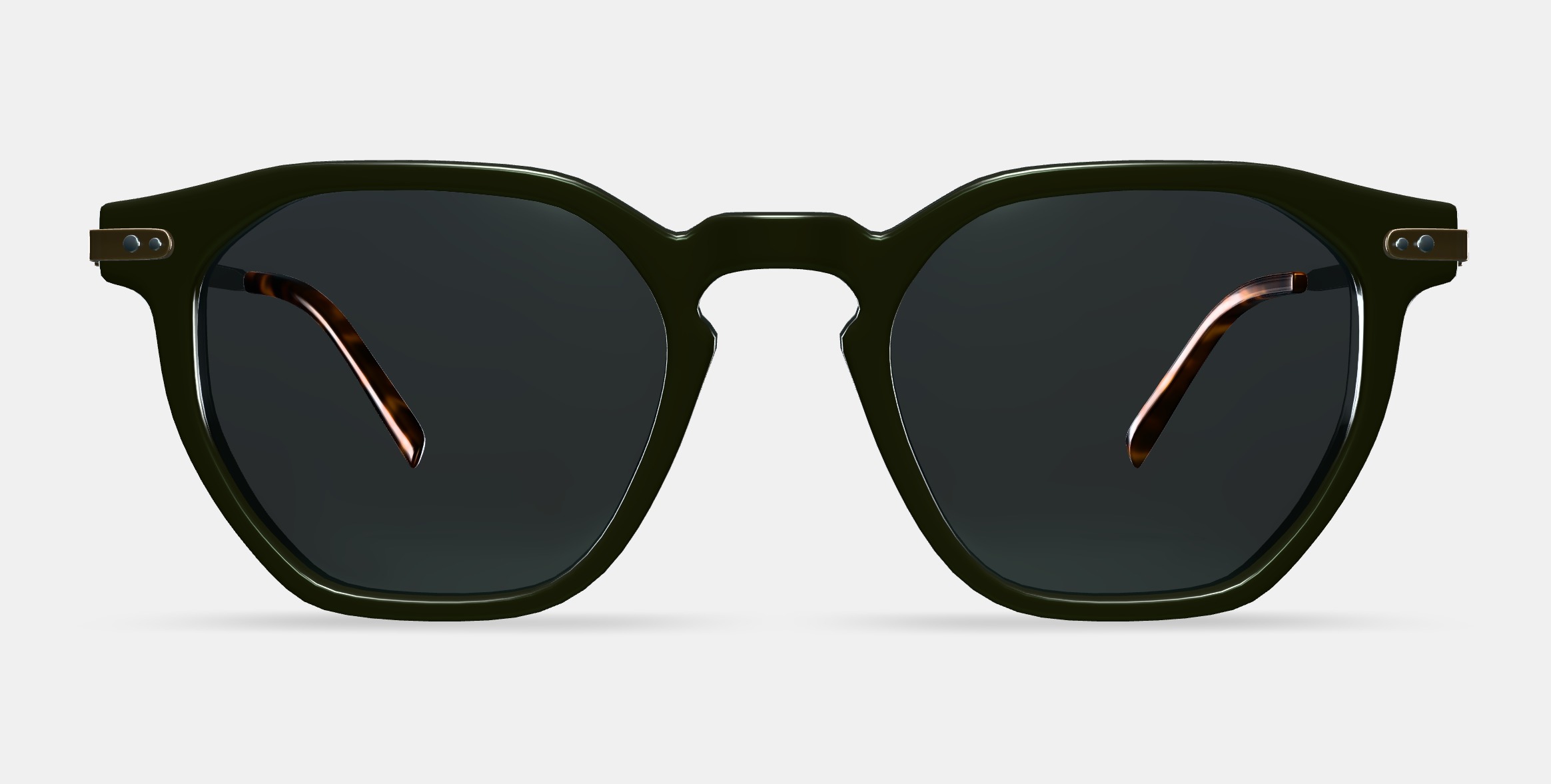 Rustin Sunglasses in Olive with Riesling 3D model_10