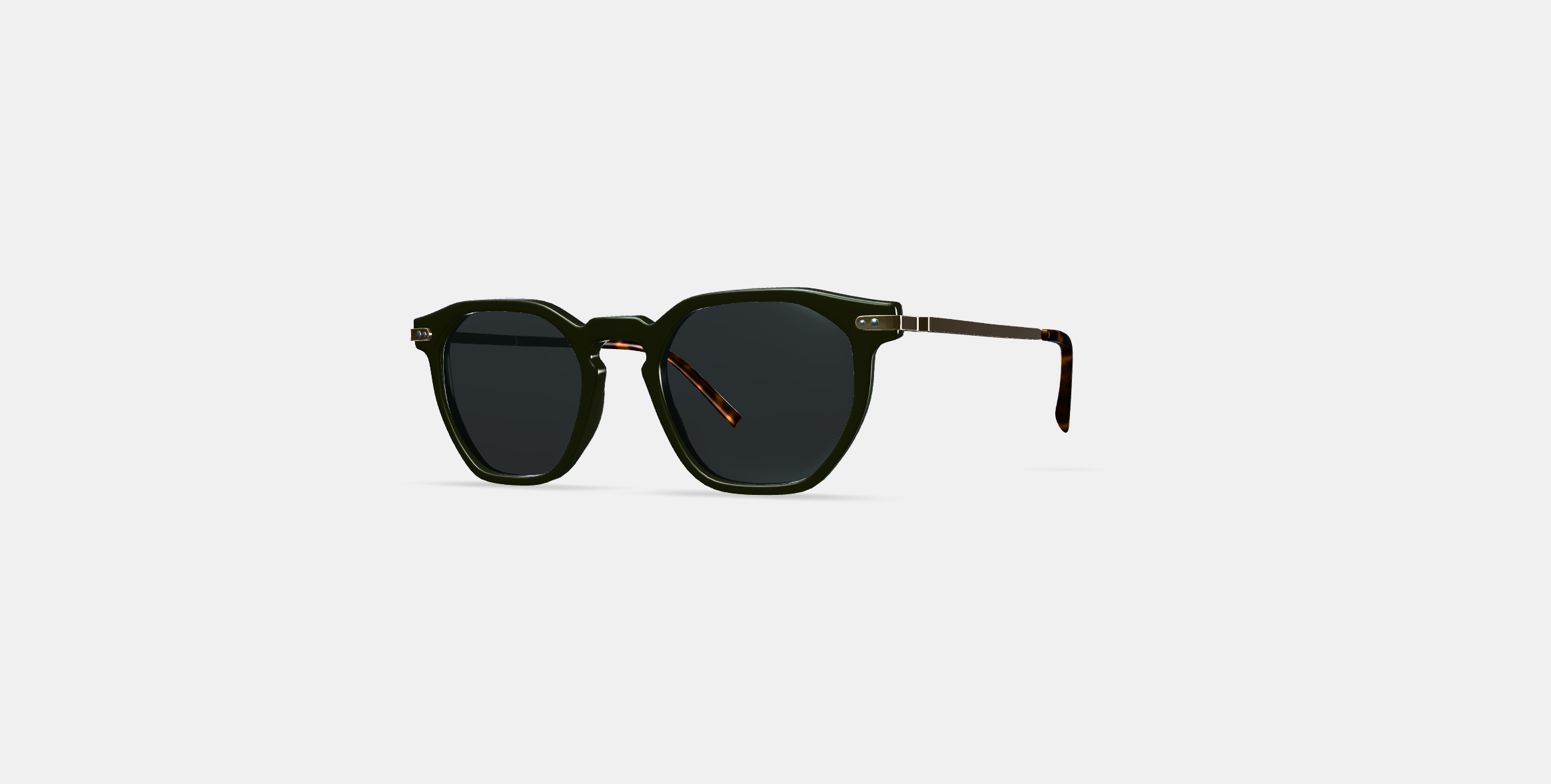 Rustin Sunglasses in Olive with Riesling 3D model_11