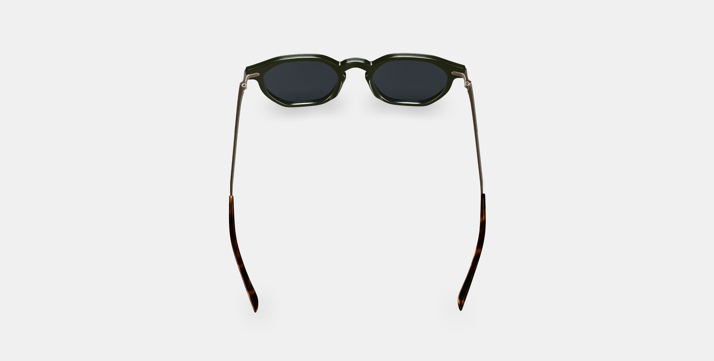 Rustin Sunglasses in Olive with Riesling 3D model_2