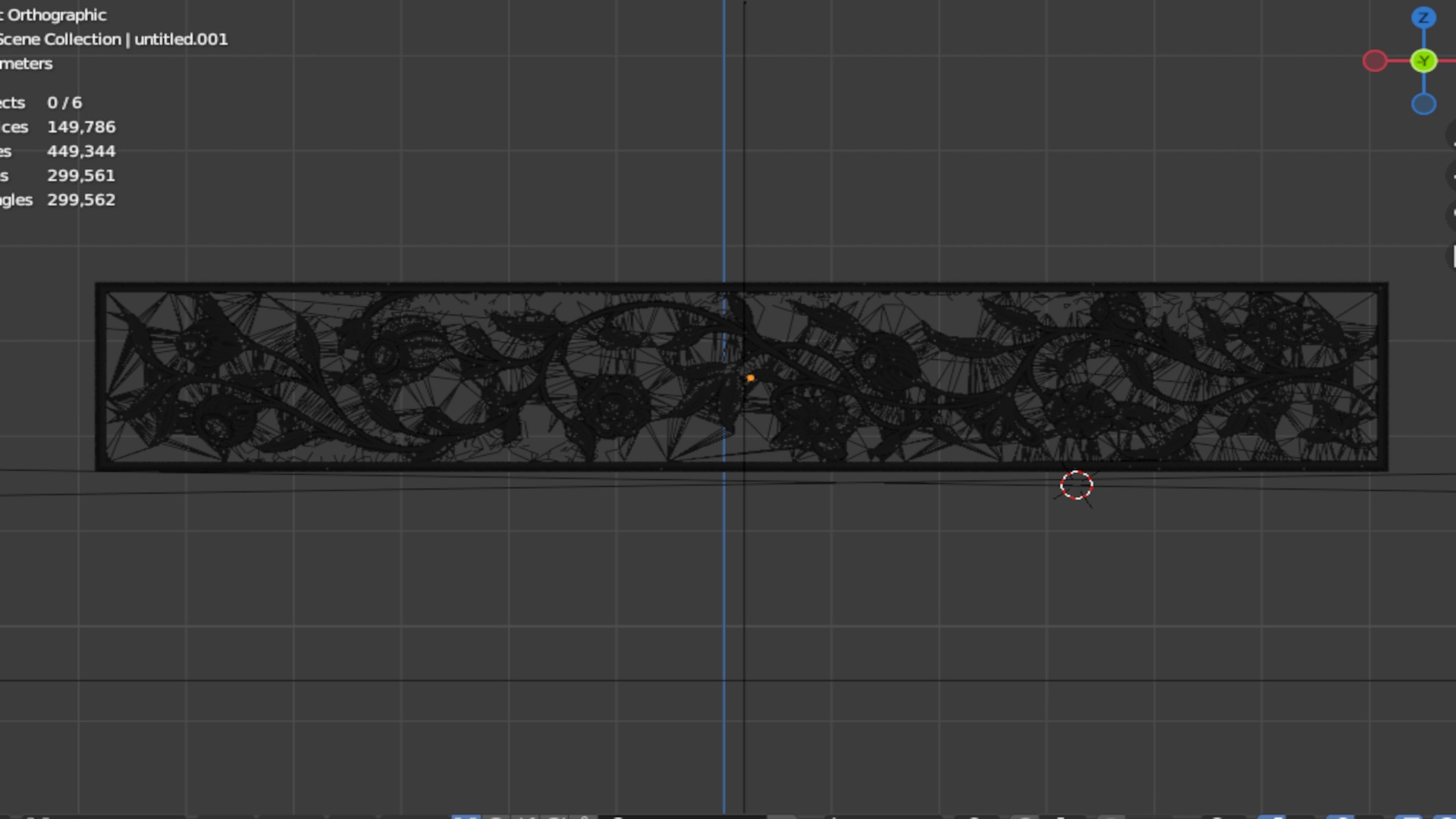 Classic decor ornament carved 25  3D model_5