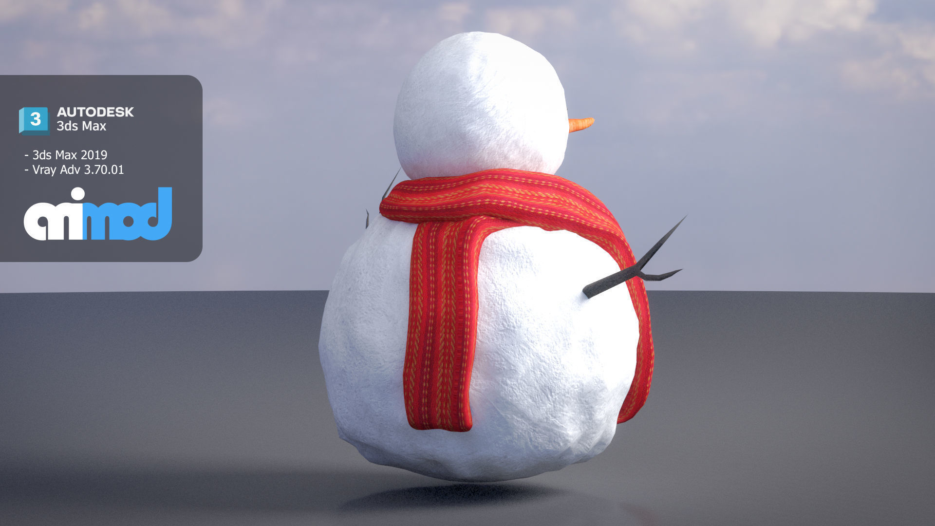 Snowman 3D model_3