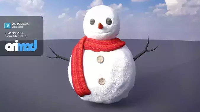 Snowman 3D model Snowman 3D model