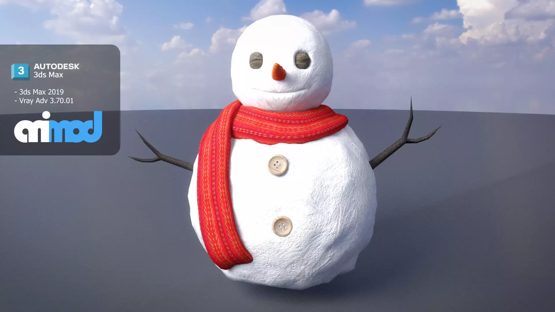 Snowman 3D model_0