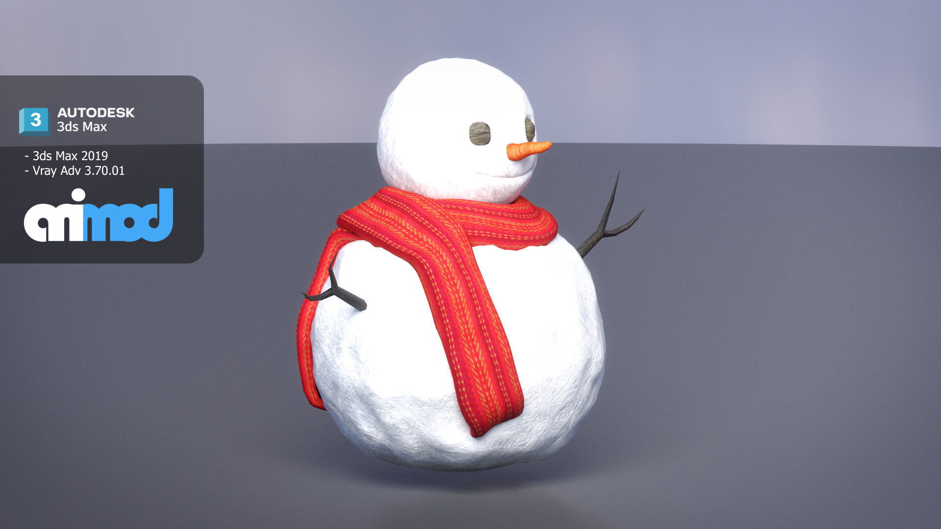 Snowman 3D model_1