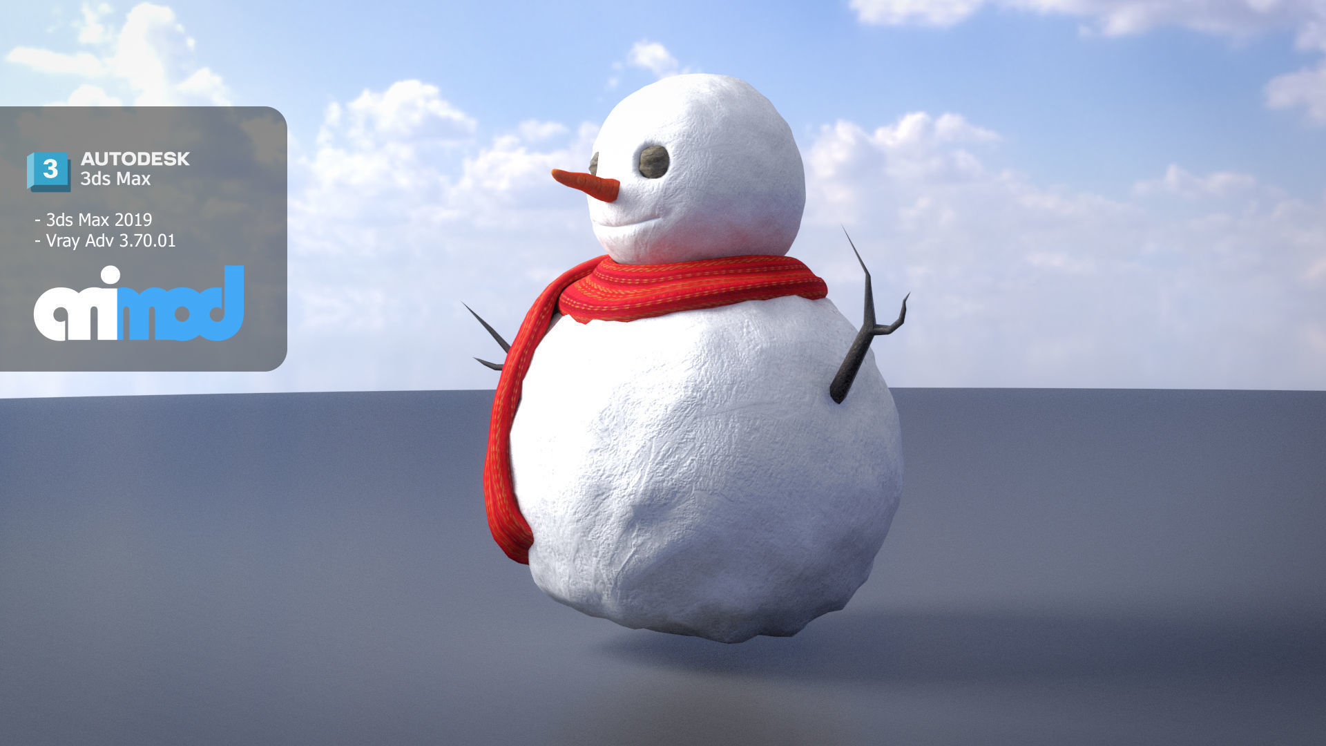 Snowman 3D model_2