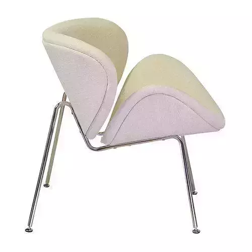 Wide Cotton Side Chair 3D model