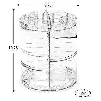 White Askins Rotating Cosmetic Organizer