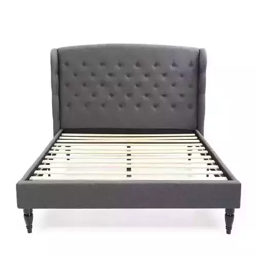 Novalee Tufted Upholstered Platform Bed - 2 Colour