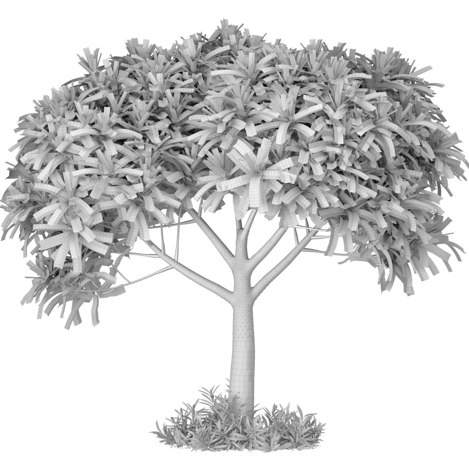 Outdoor garden plant tree shrub 3D model_1
