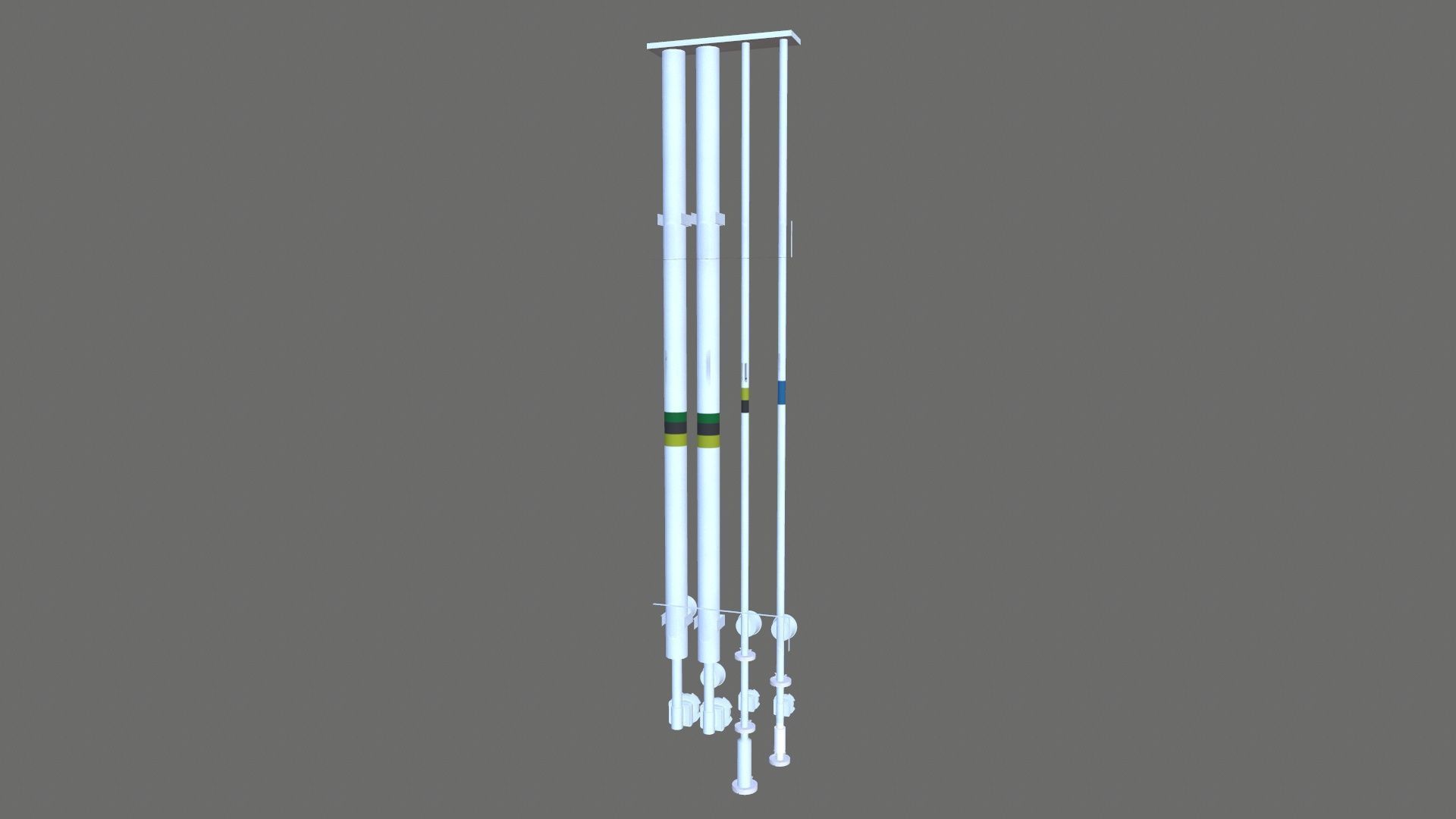 Industrial Pipe Low-poly 3D model_3