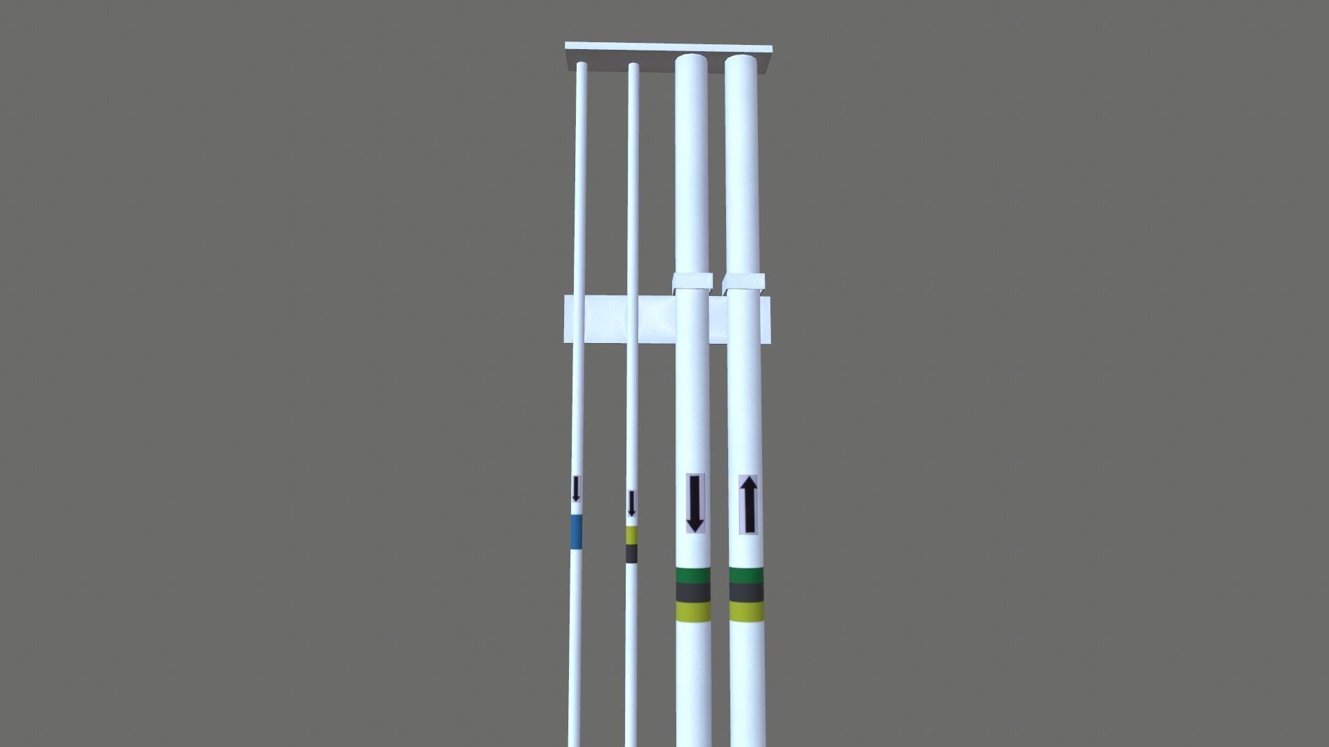 Industrial Pipe Low-poly 3D model_7