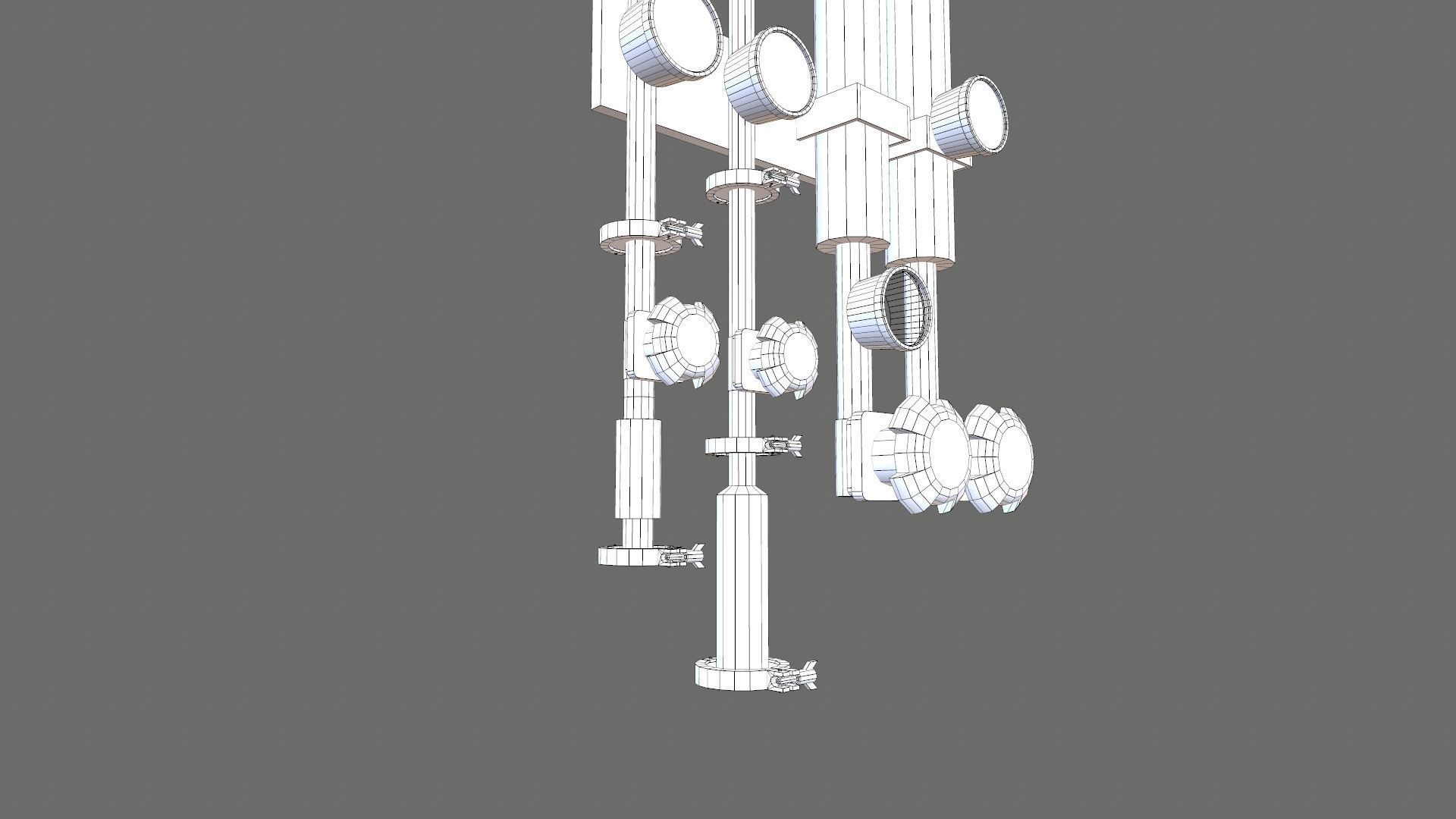 Industrial Pipe Low-poly 3D model_12