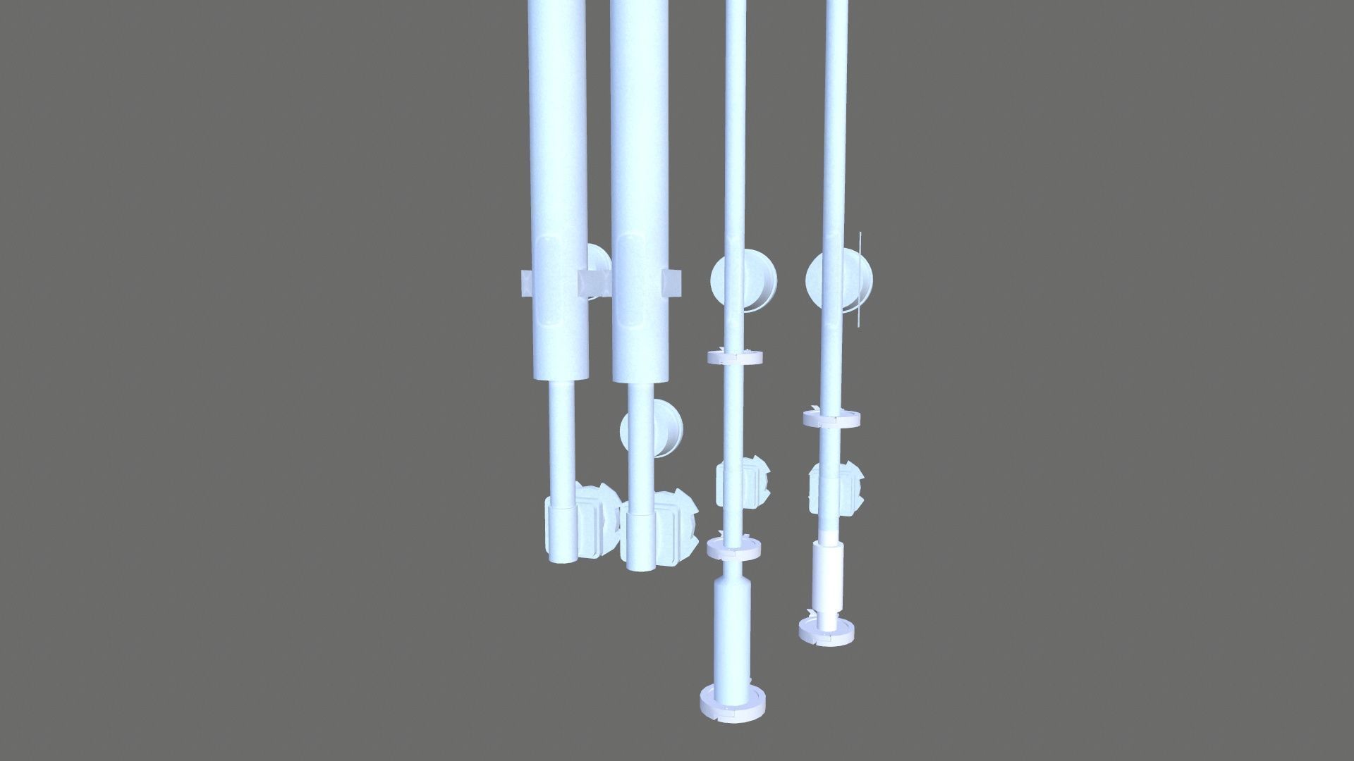 Industrial Pipe Low-poly 3D model_4