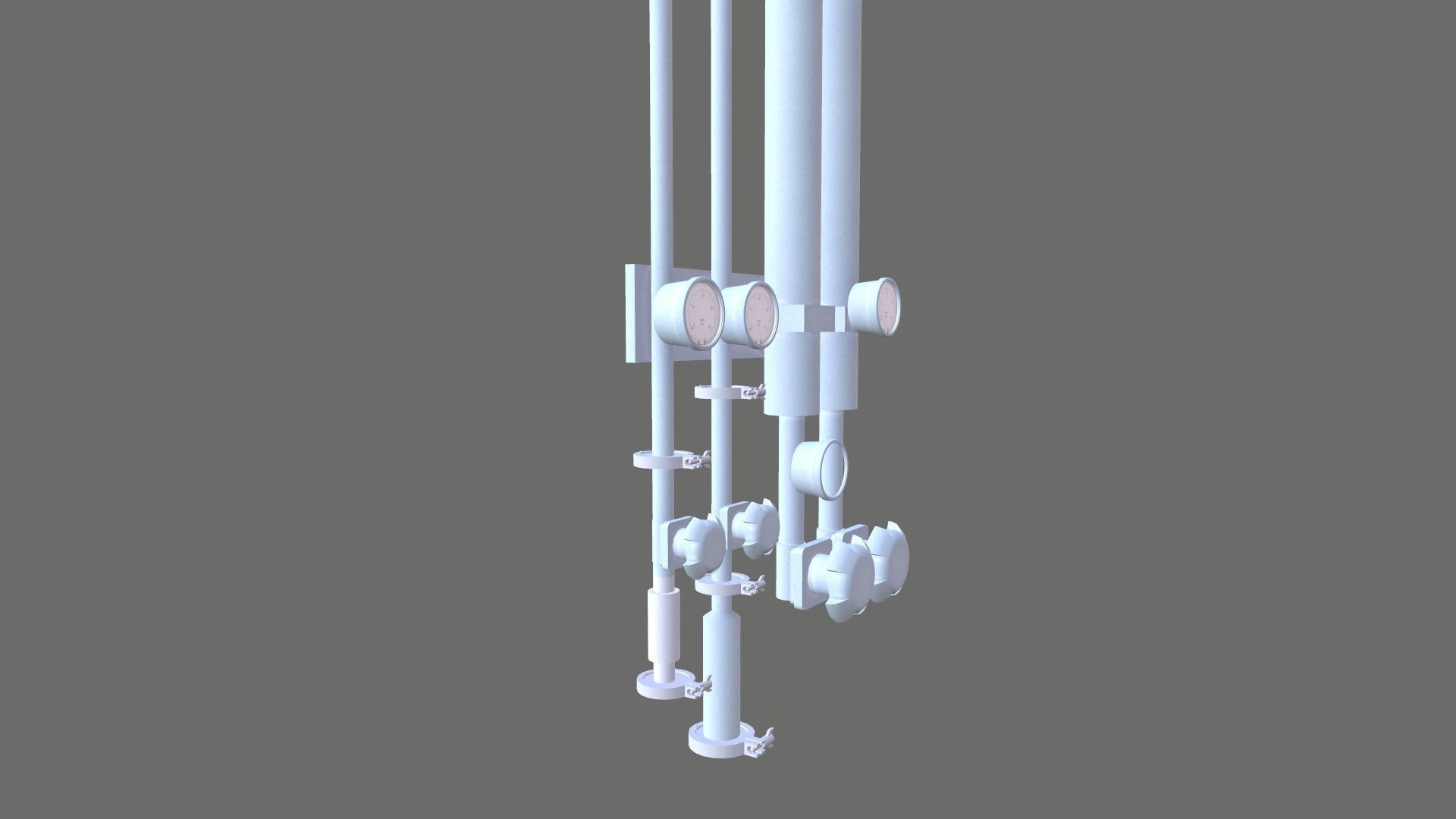 Industrial Pipe Low-poly 3D model_5