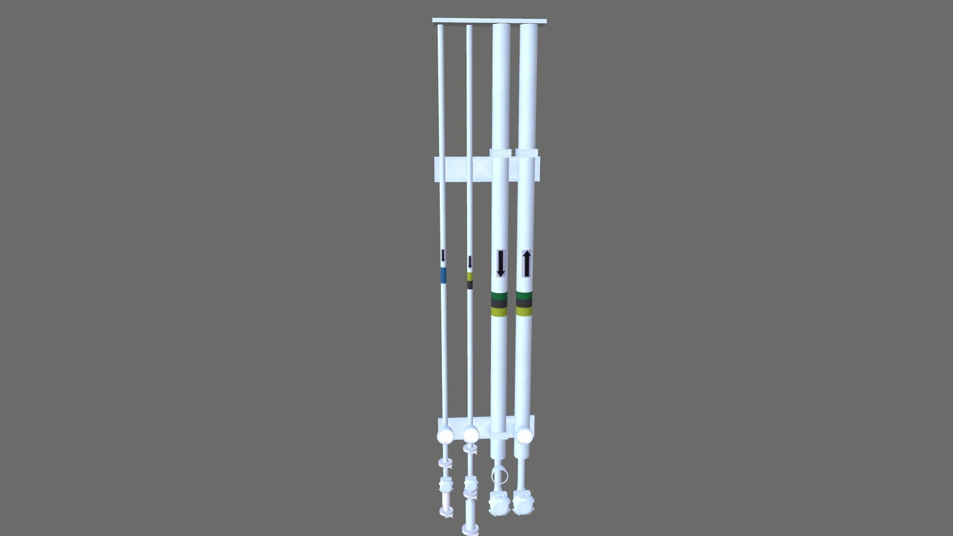 Industrial Pipe Low-poly 3D model_8