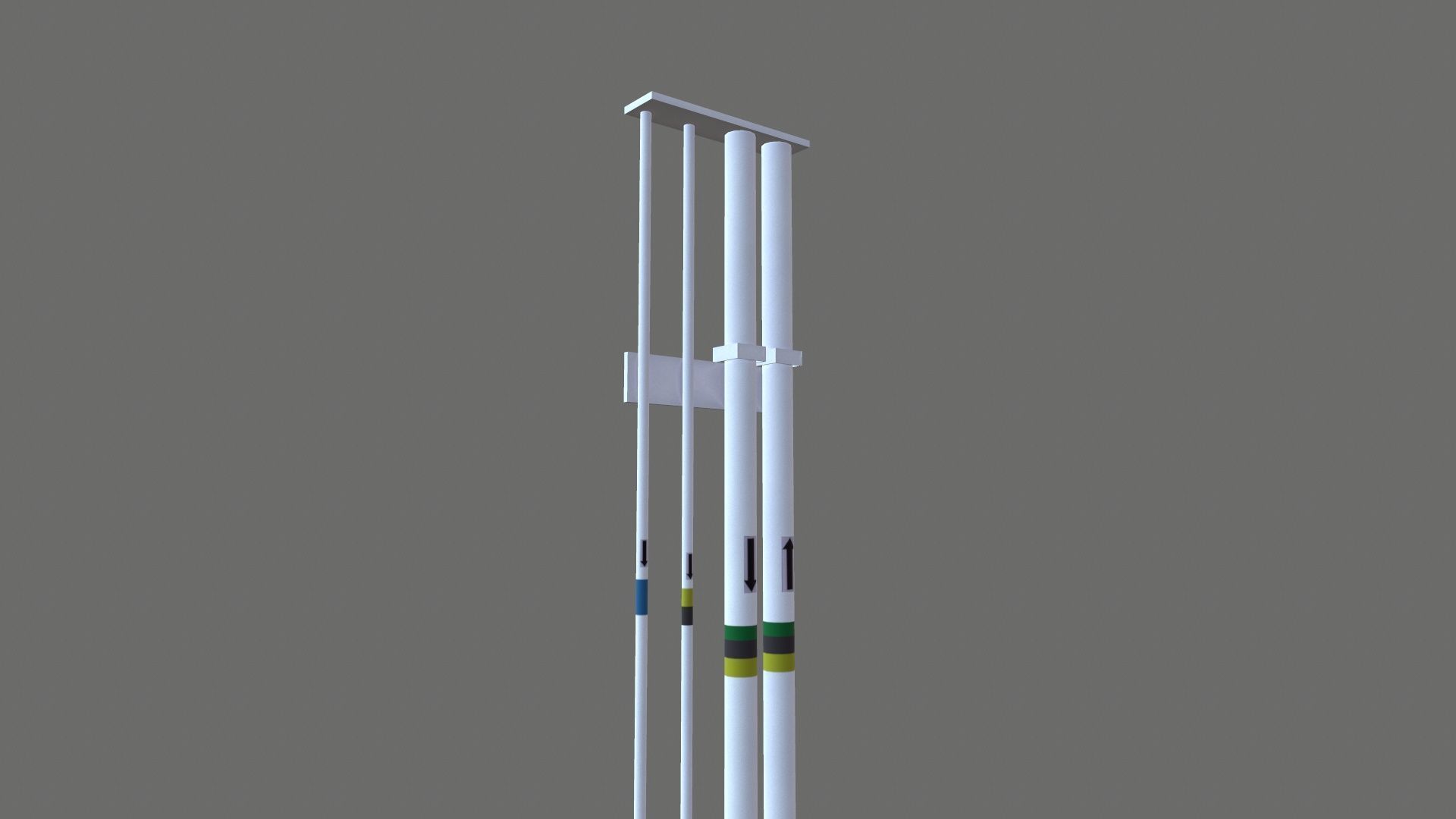 Industrial Pipe Low-poly 3D model_6