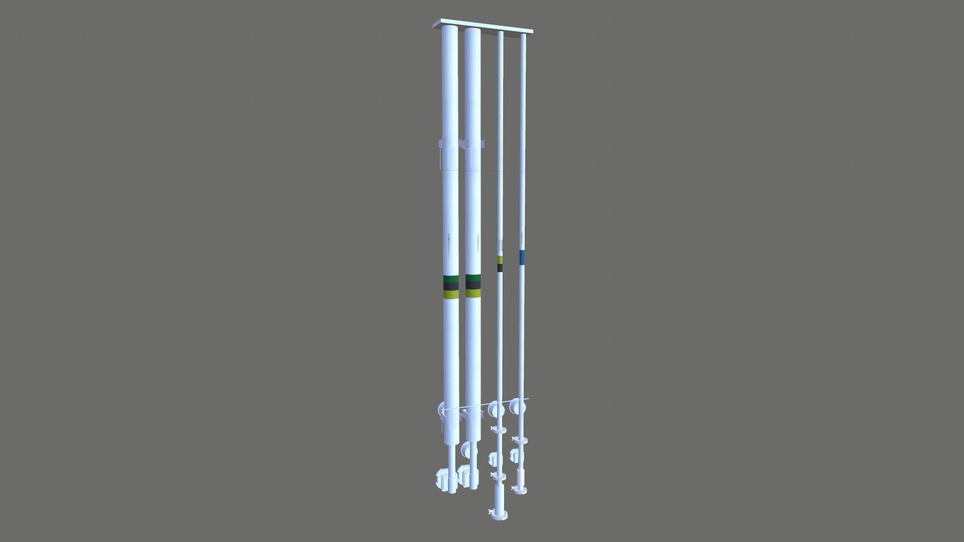 Industrial Pipe Low-poly 3D model_2