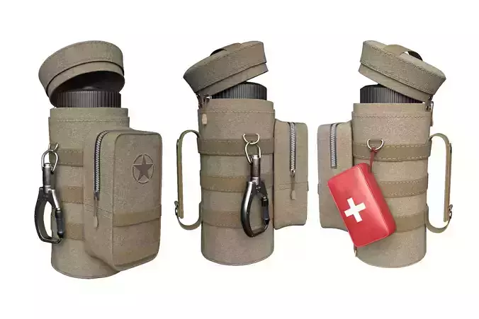 Tactical Pouch 3d low poly Game Asset 3D model