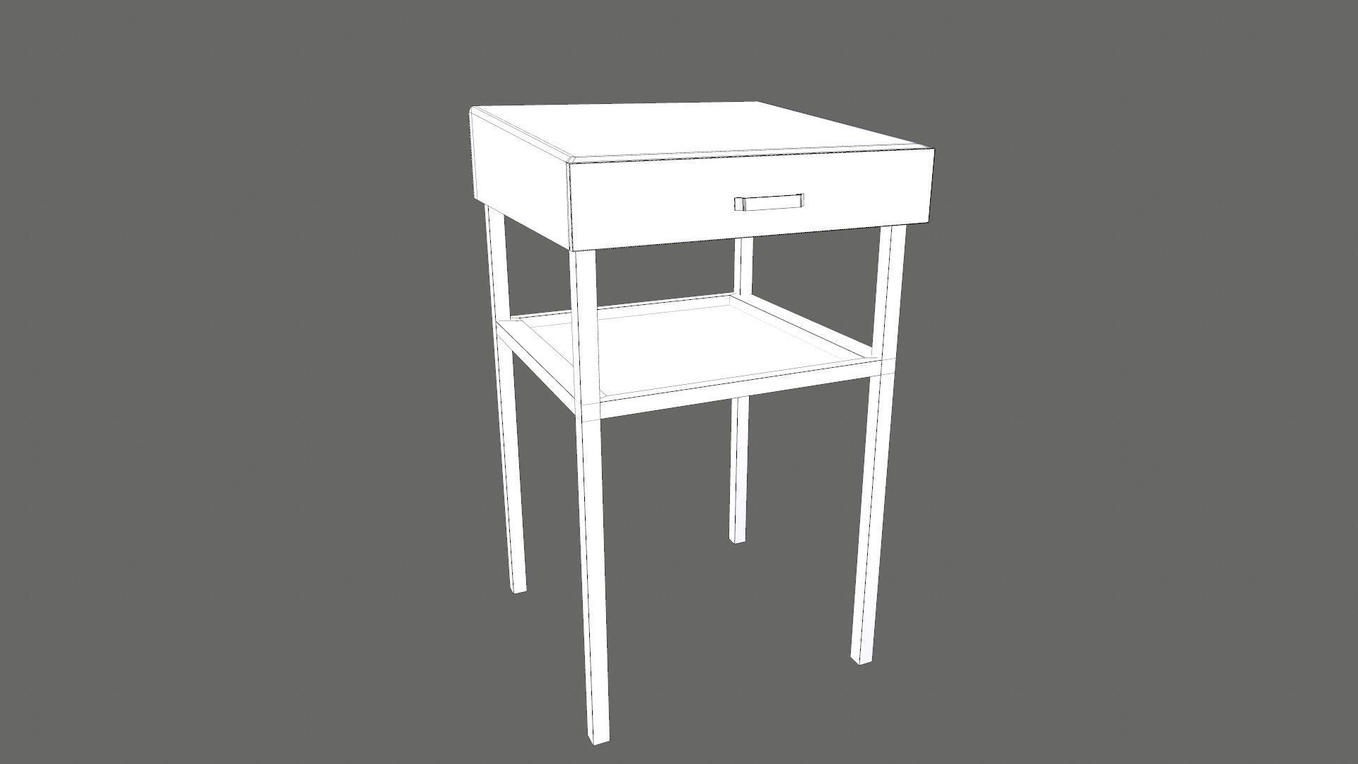Table Low-poly 3D model_9